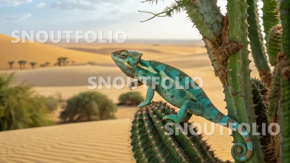 Lively Stride of the Veiled Chameleon