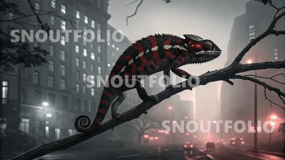 Witty Glimpse of the Panther Chameleon