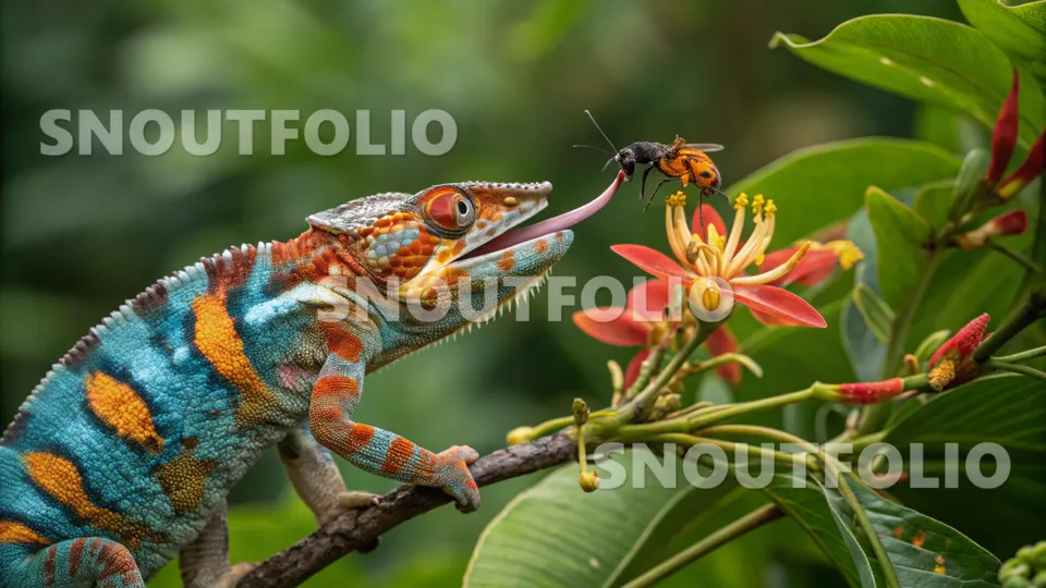 Noble Pose of the Jackson's Chameleon