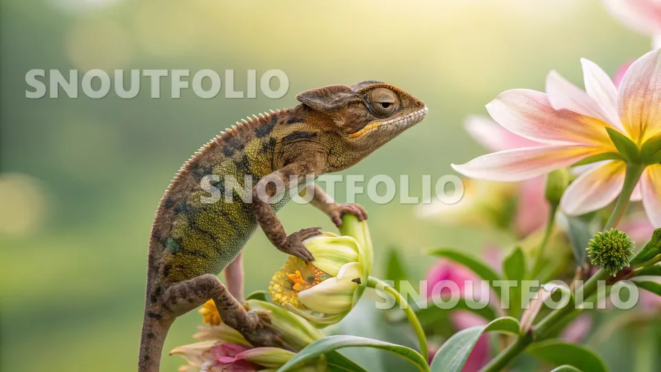 Calm Silhouette of the Pygmy Chameleon
