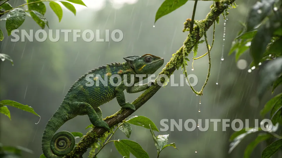 Bold Pose of the Pygmy Chameleon