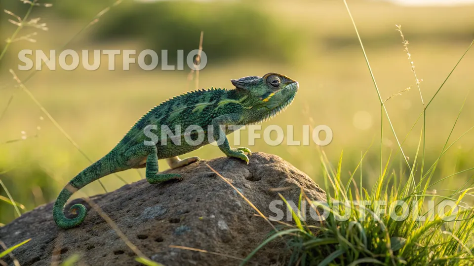 Witty Stride of the Meller's Chameleon