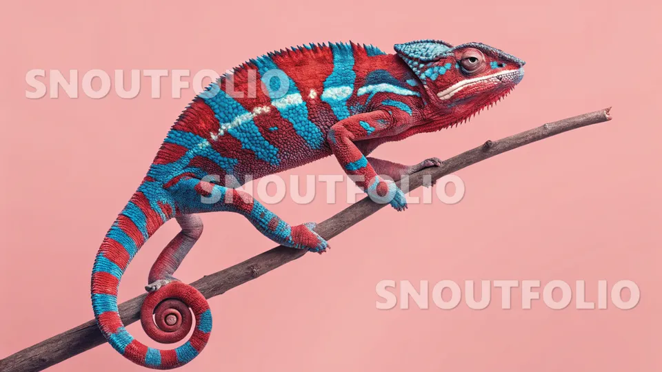 Charming Portrait of the Panther Chameleon