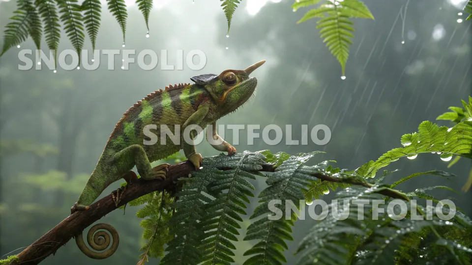 Silent Sight of the Jackson's Chameleon