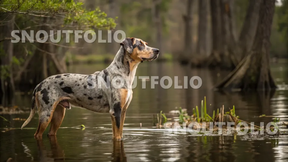 Vivid Stride of the Catahoula Leopard Dog