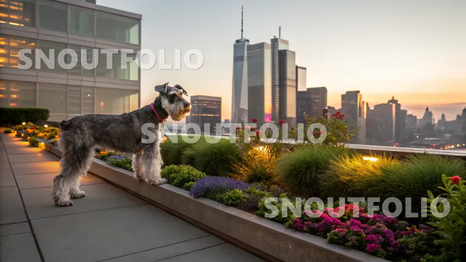 Graceful Pose of the Miniature Schnauzer