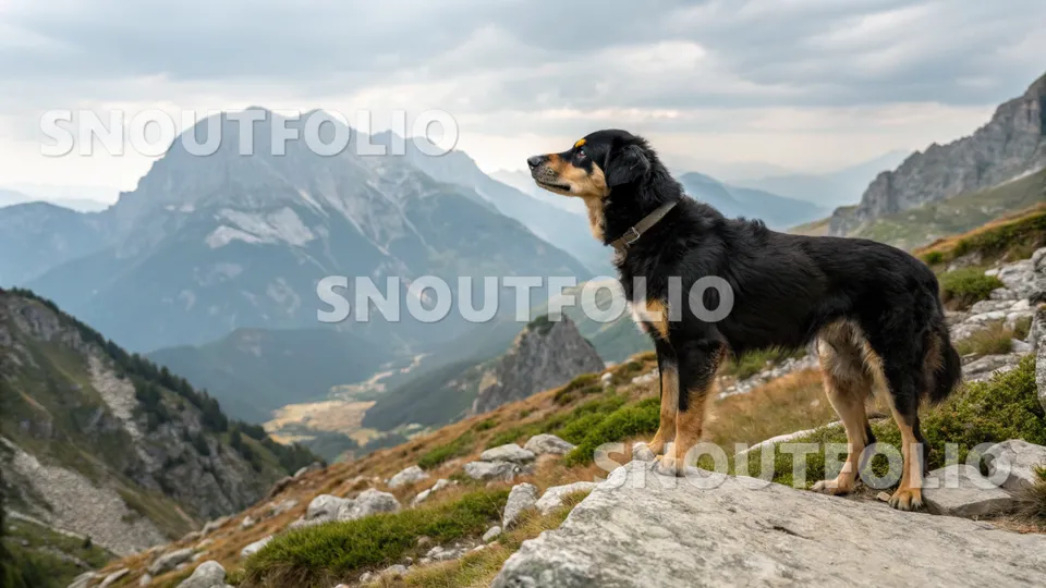 Gentle Stride of the Montenegrin Mountain Hound