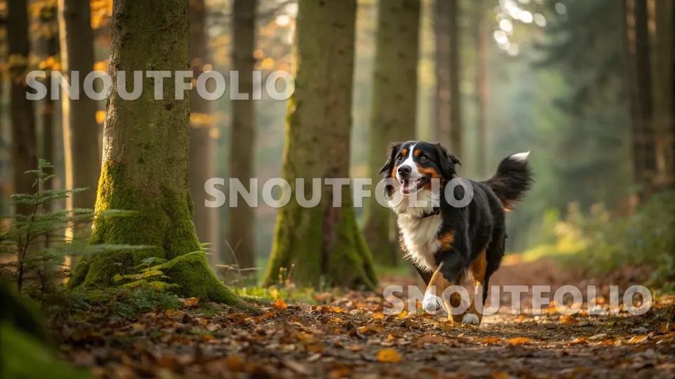 Golden Gaze of the Bernese Hound