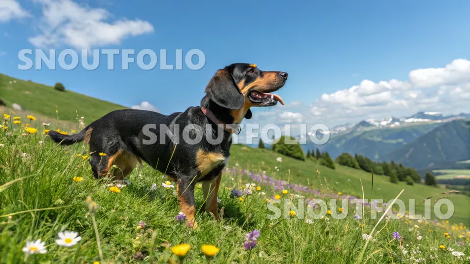 Gentle Silhouette of the Alpine Dachsbracke