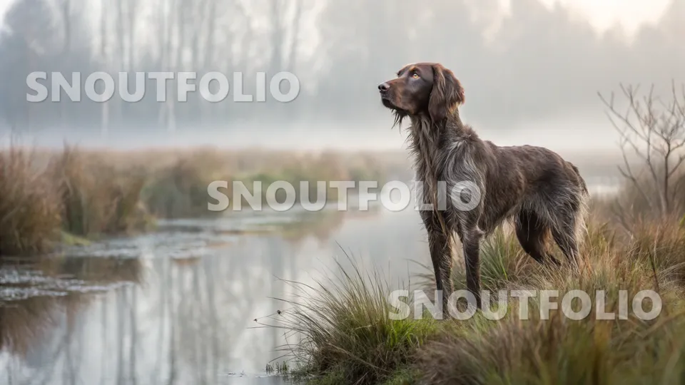 Graceful Glimpse of the German Longhaired Pointer