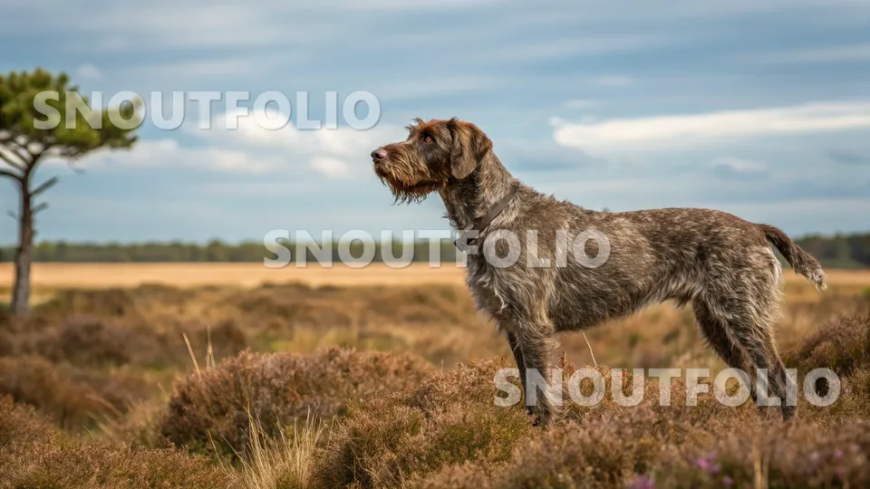 Playful Pose of the German Roughhaired Pointer