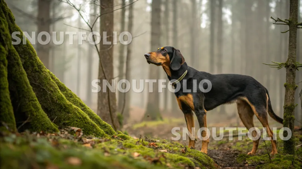 Calm Silhouette of the Polish Hound