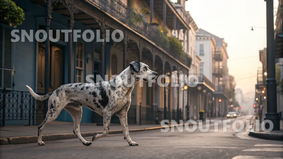 Mighty Whimsy of the Catahoula Leopard Dog (Blue Merle)