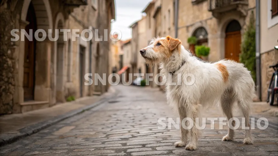 Bright Portrait of the Istrian Coarse-haired Hound