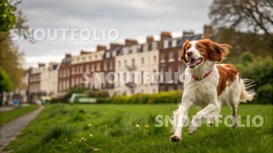 Silent Silhouette of the Setter Irlandais Rouge et Blanc