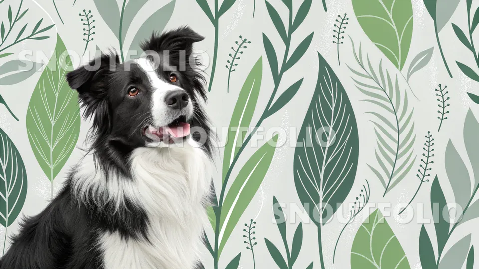 Lively Portrait of the Border Collie
