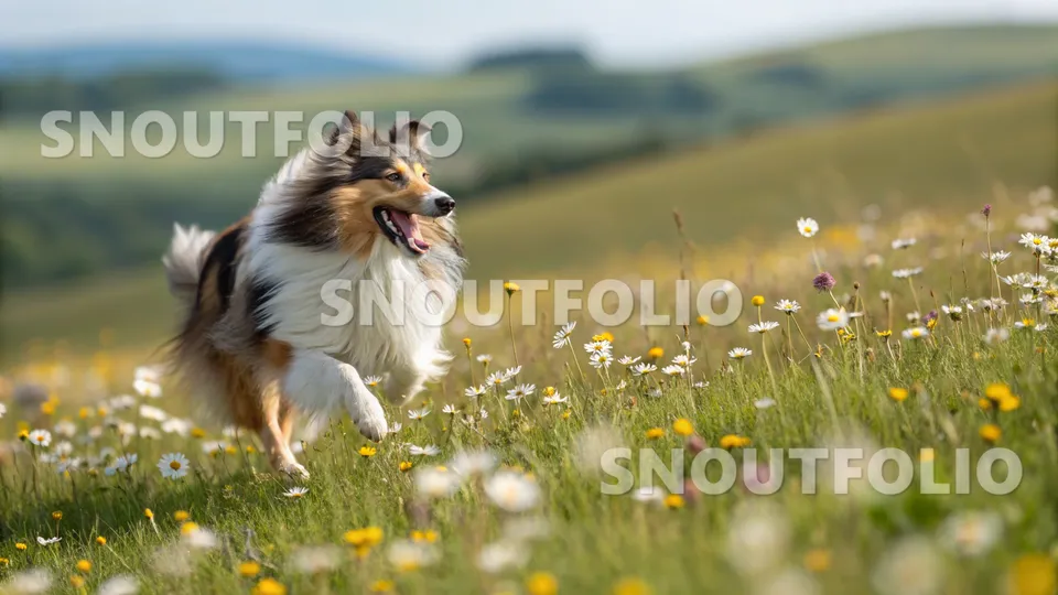 Bold Portrait of the Shetland Sheepdog