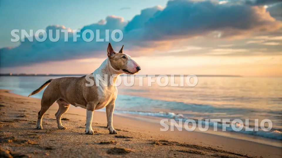 Vivid Gaze of the Bull Terrier