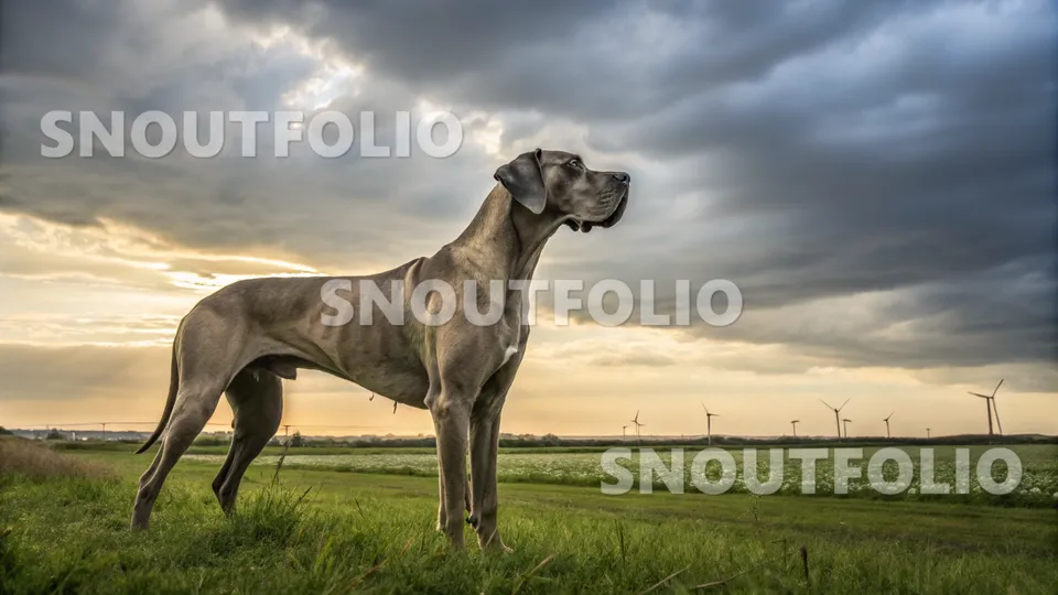Calm Stride of the Great Dane