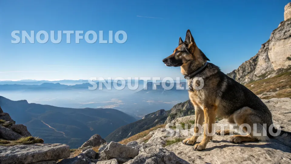 Curious Gaze of the German Shepherd
