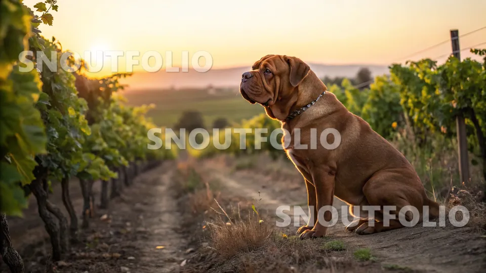 Vivid Pose of the Dogue de Bordeaux
