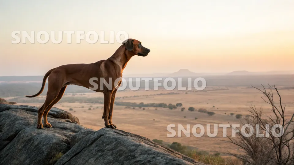 Silent Pose of the Rhodesian Ridgeback