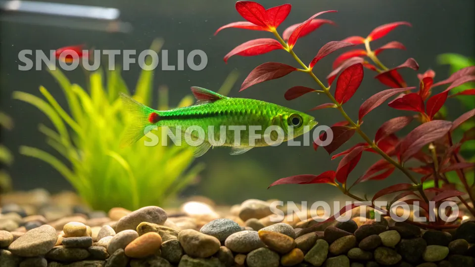 Cheerful Portrait of the Electric Green Barb