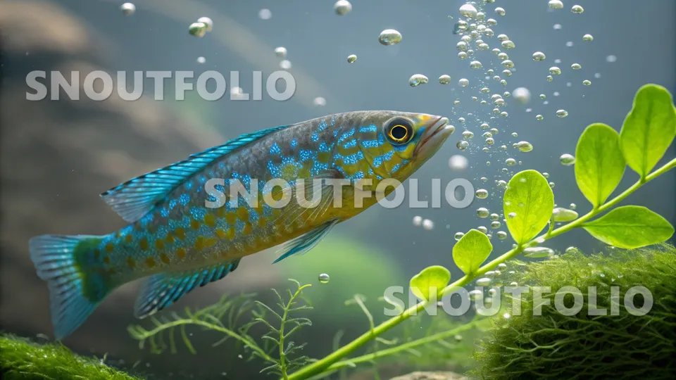 Vivid Silhouette of the Bluefin Killifish