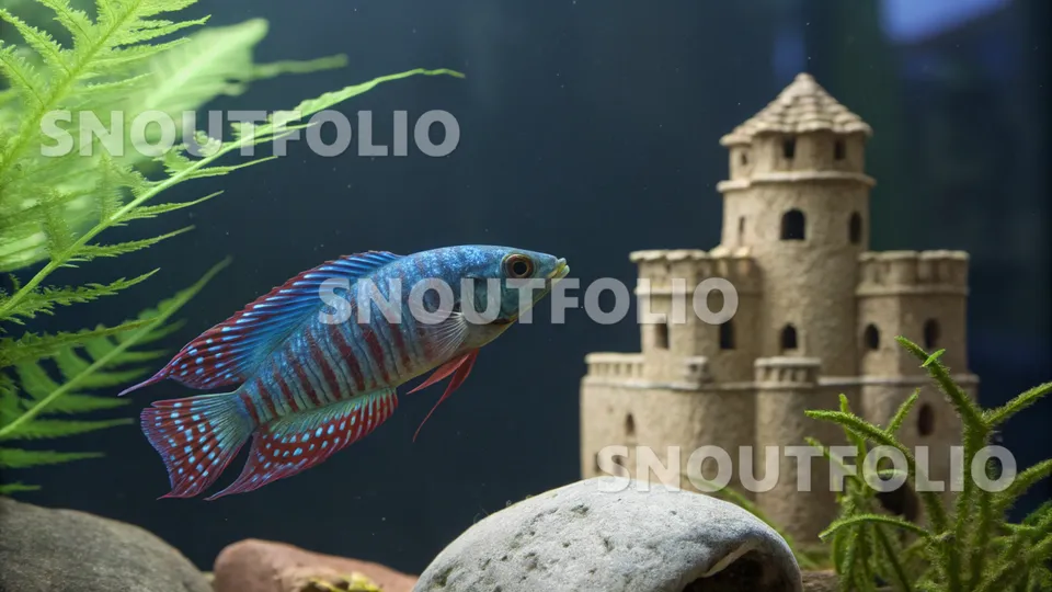 Bold Whimsy of the Blue Paradise Fish