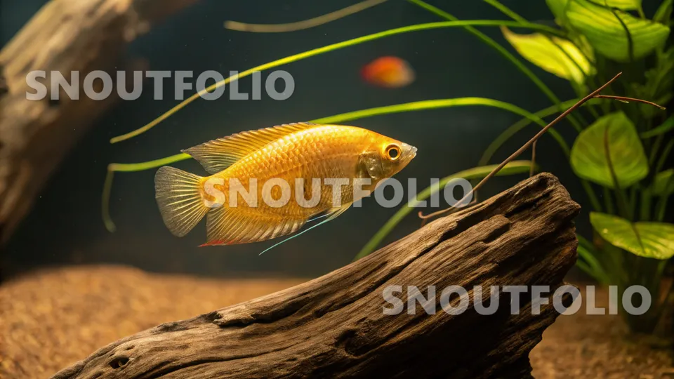 Golden Pose of the Golden Gourami