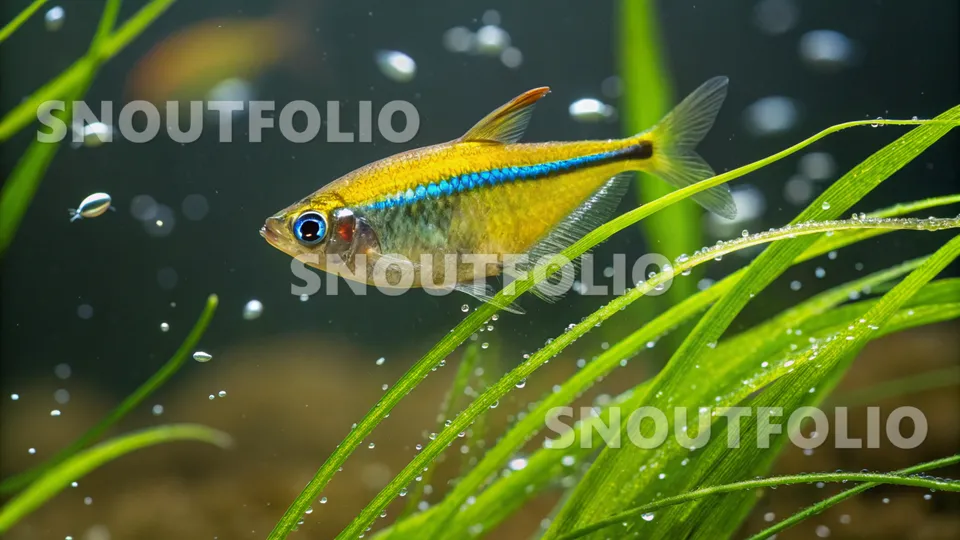 Cheerful Spirit of the Yellow Neon Tetra