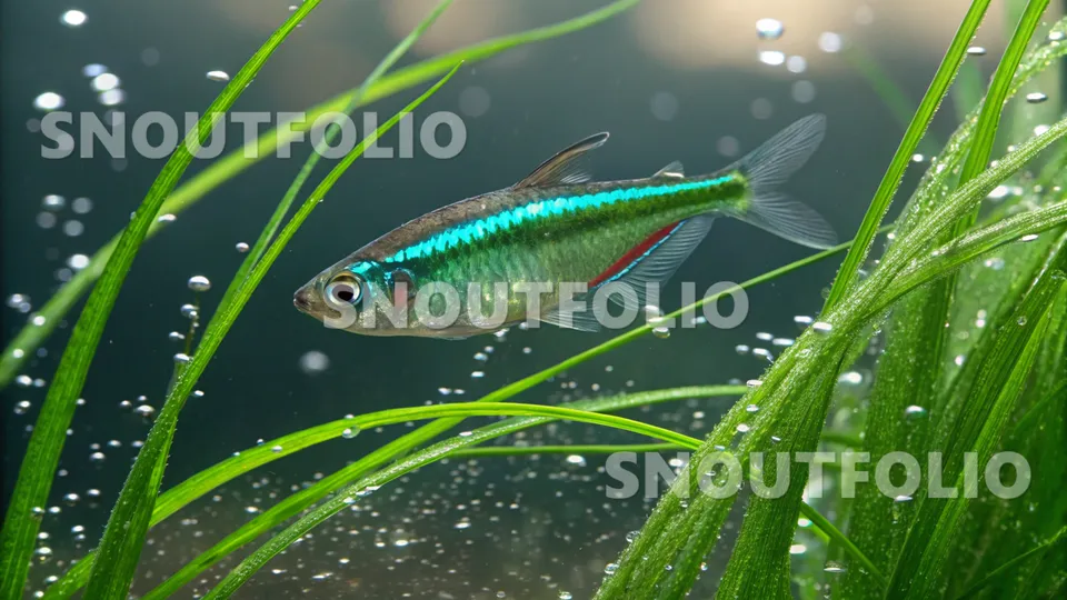 Cheerful Journey of the Green Neon Tetra