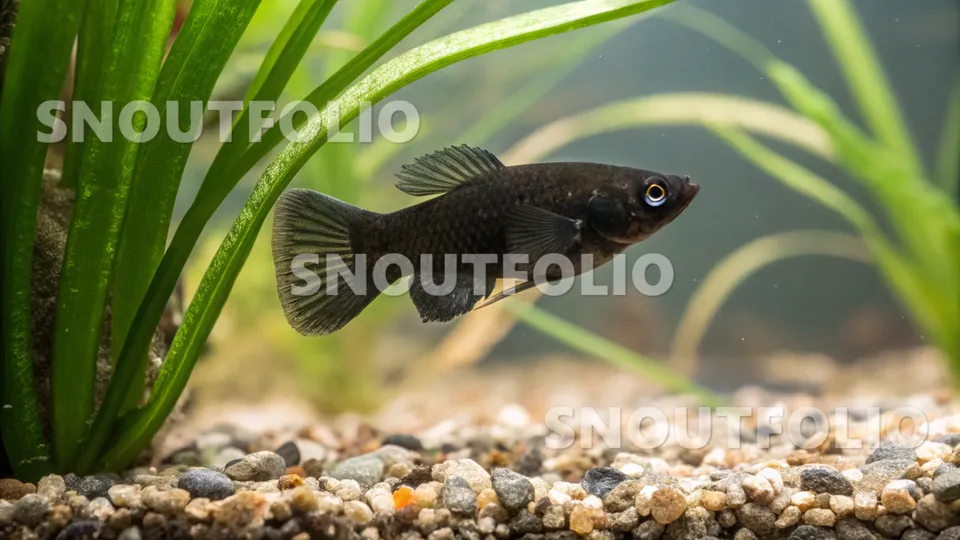 Gentle Stride of the Black Molly