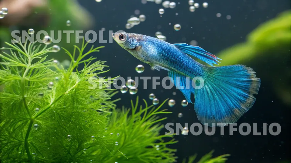 Mighty Presence of the Neon Blue Guppy