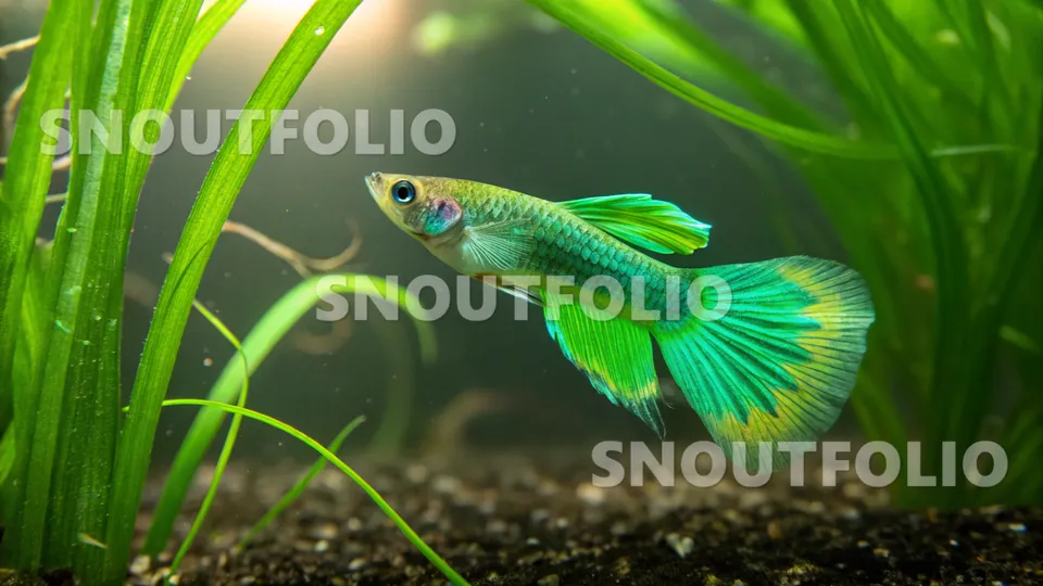 Bold Echo of the Electric Green Guppy