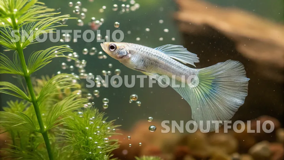 Calm Glimpse of the Platinum Guppy