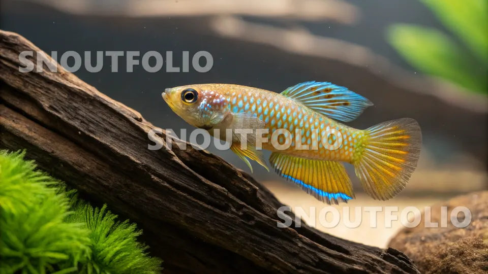 Bold Whisper of the Golden Wonder Killifish