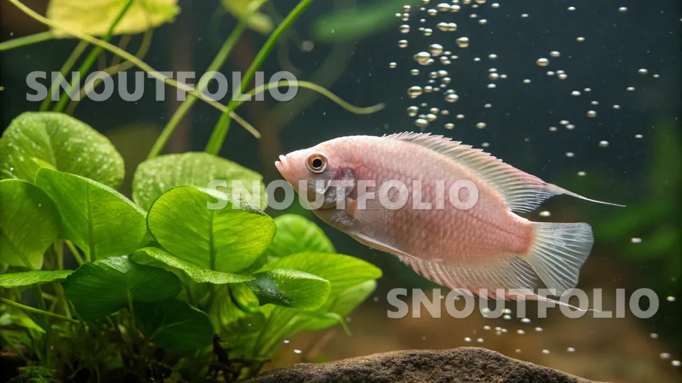Elegant Pose of the Kissing Gourami