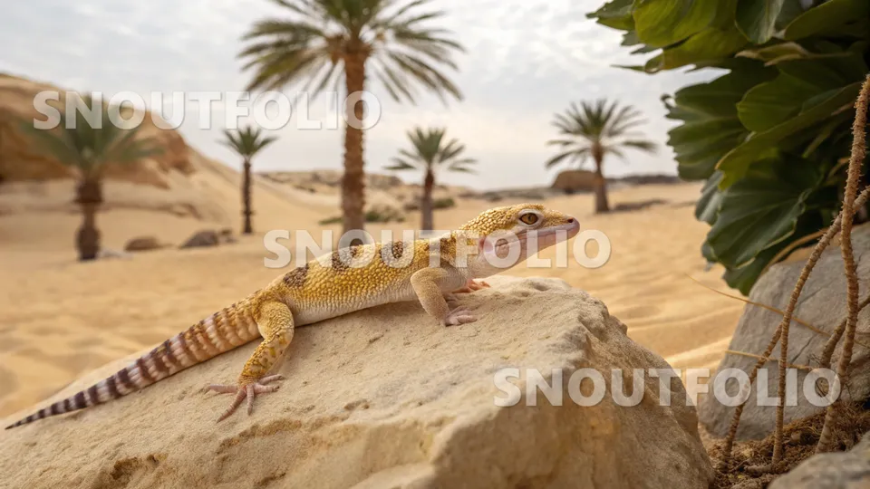 Faithful Silhouette of the Banded Gecko