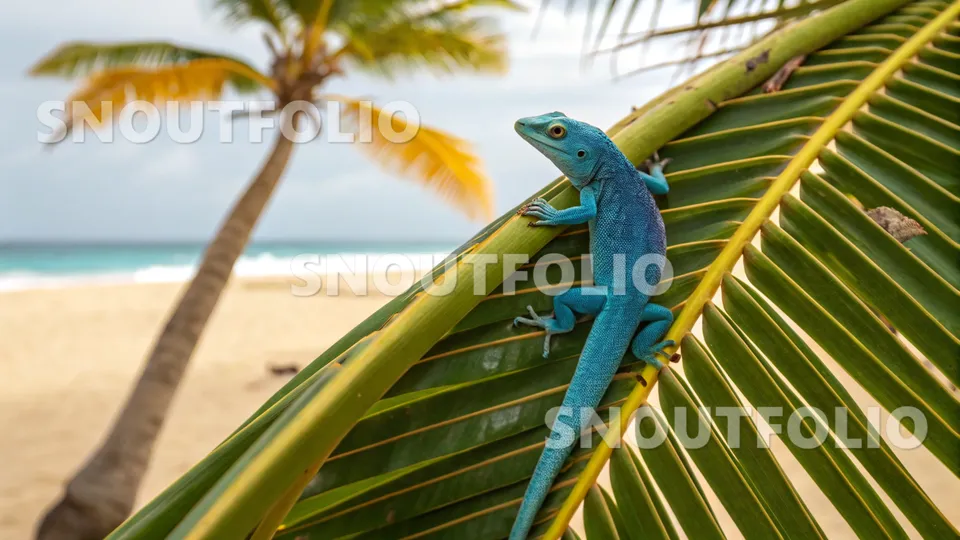 Elegant Essence of the Electric Blue Gecko
