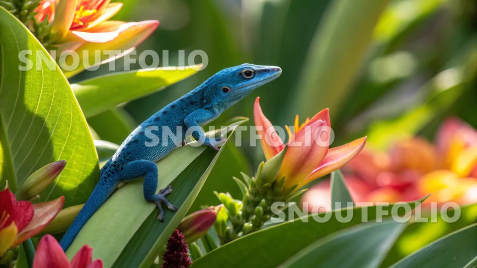 Quiet Whimsy of the Electric Blue Gecko