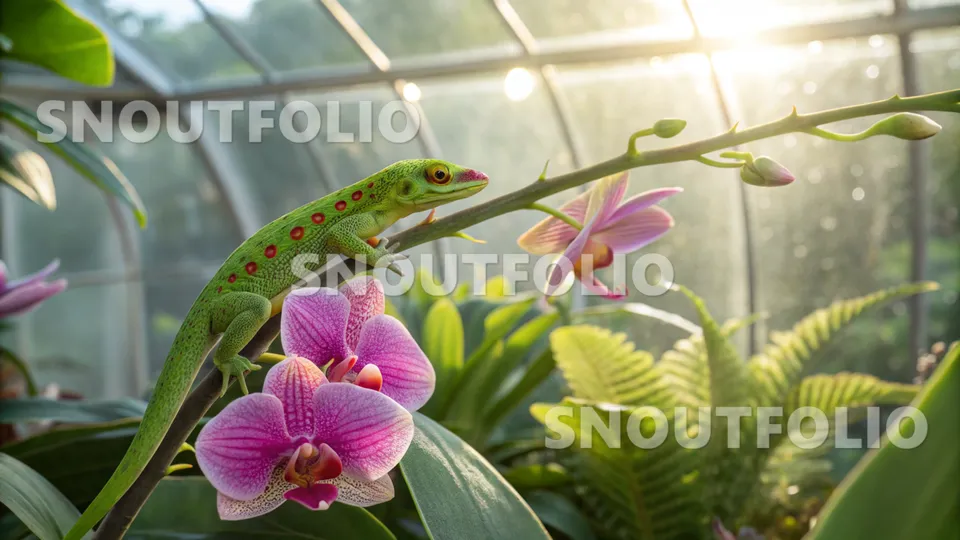 Serene Charm of the Day Gecko