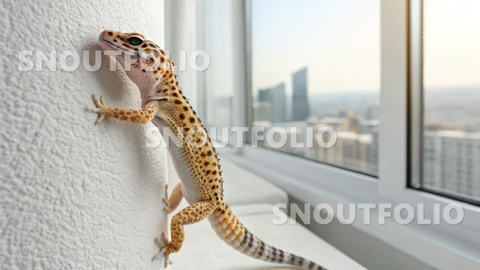 Bright Portrait of the Mourning Gecko