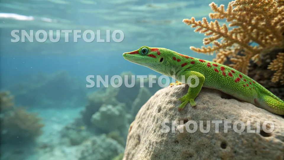 Silent Silhouette of the Day Gecko