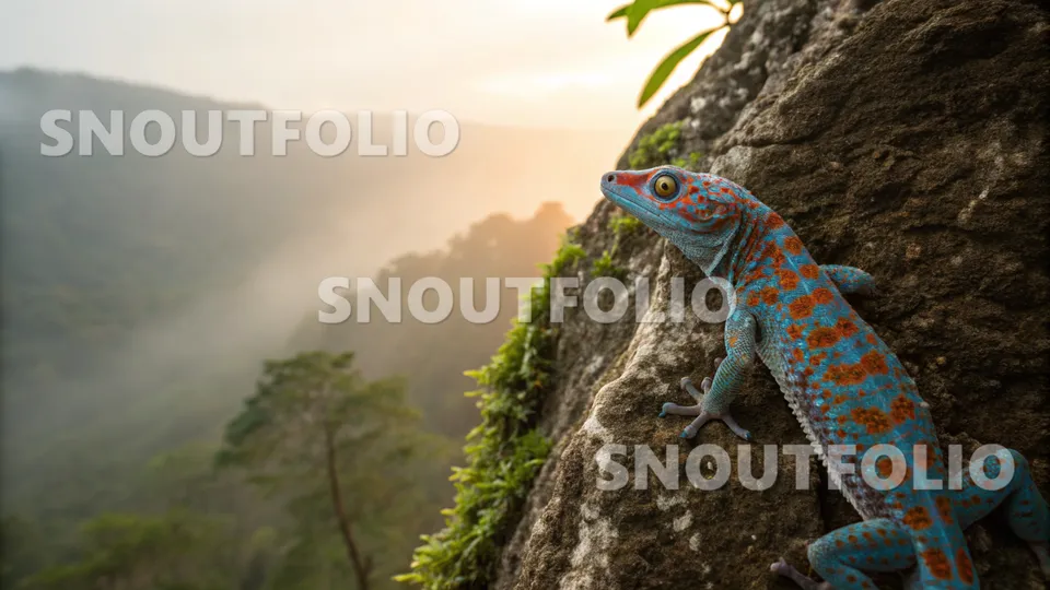 Radiant Gaze of the Tokay Gecko