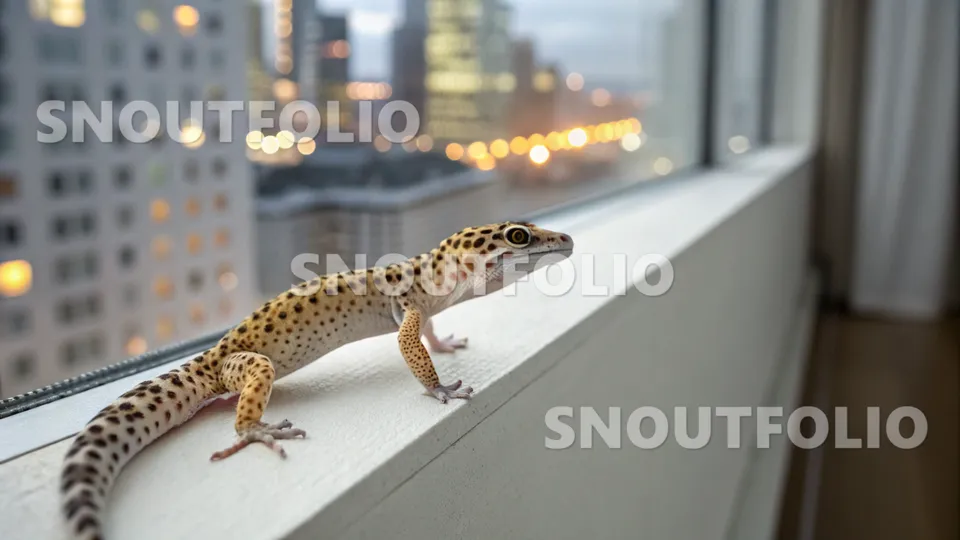 Gentle Portrait of the Mourning Gecko