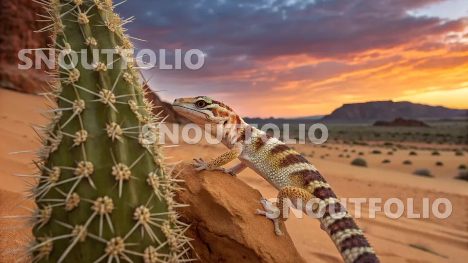 Vivid Essence of the Banded Gecko