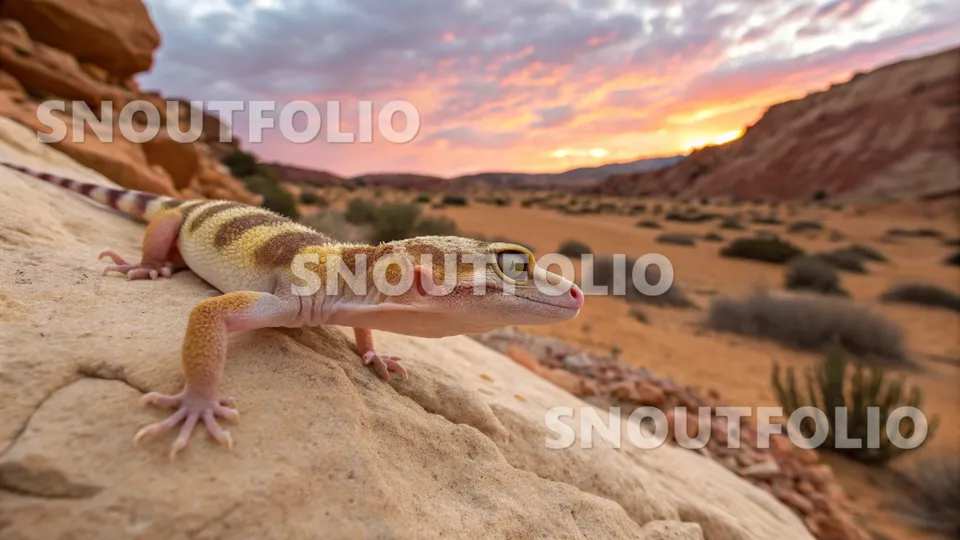 Silent Glimpse of the Banded Gecko