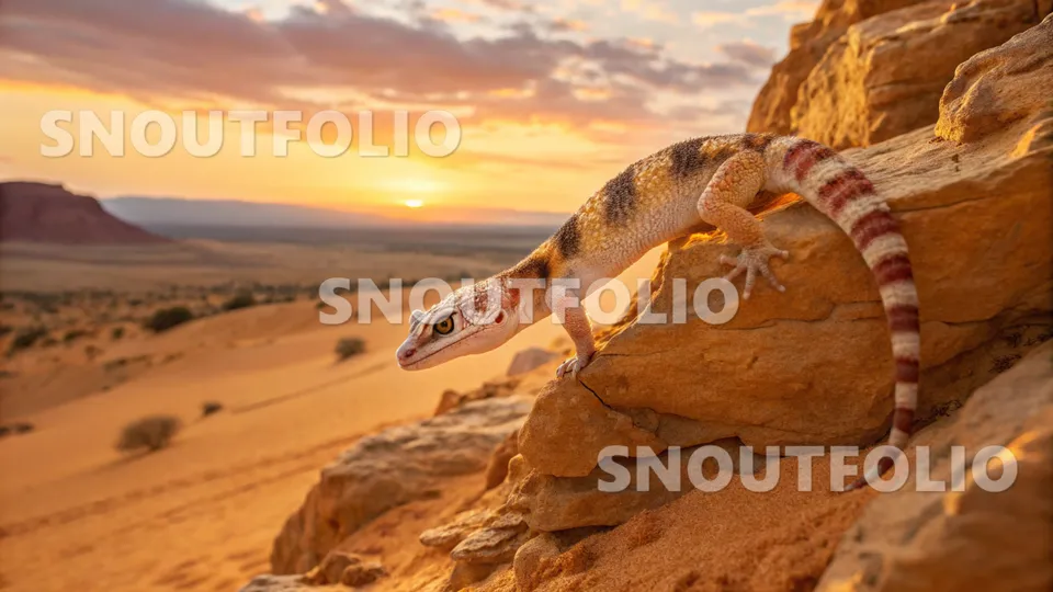 Charming Pose of the Banded Gecko