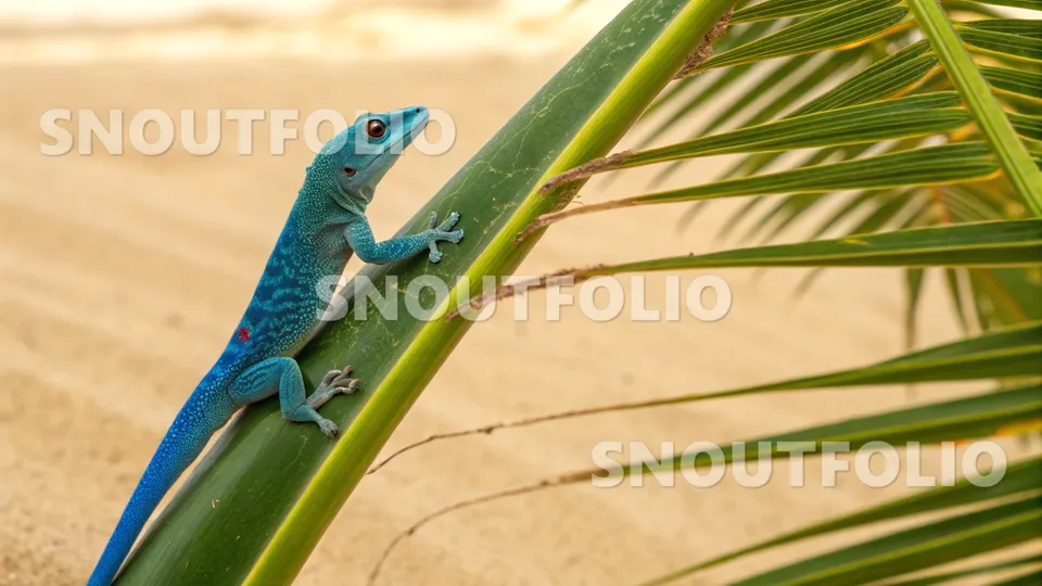 Radiant Memory of the Electric Blue Gecko
